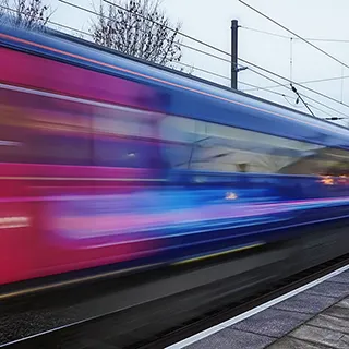 Moving train daytime